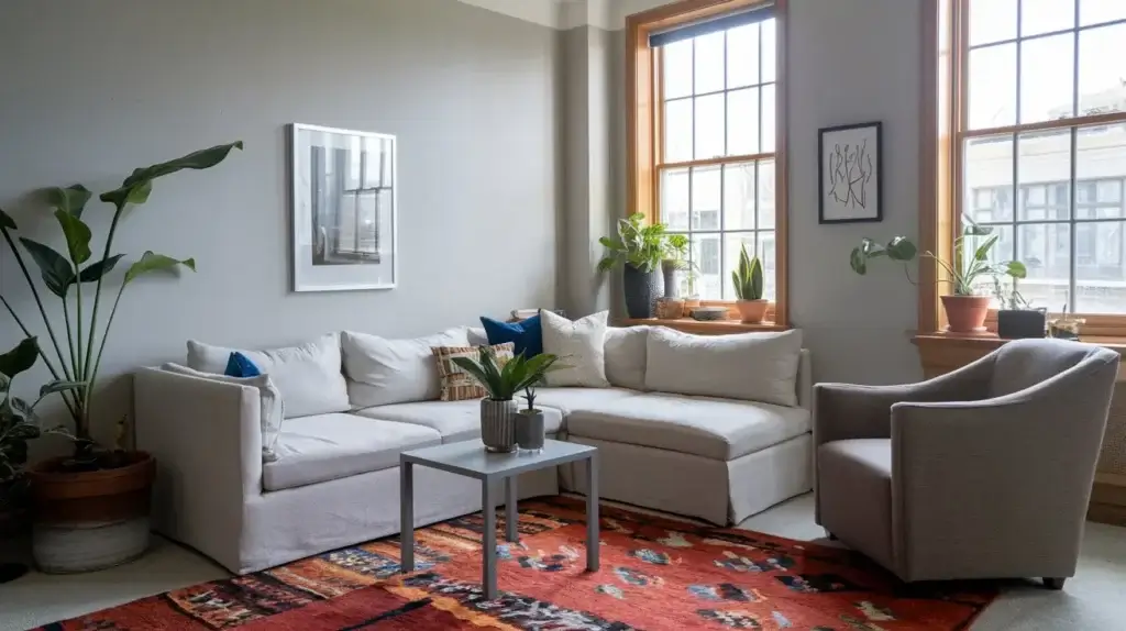 A compact living room