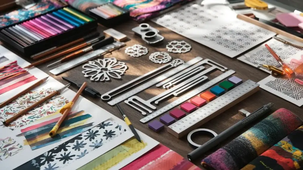 intricate pattern-making tools
